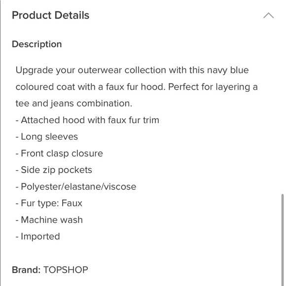 Topshop Hooded Coat - Picture 5 of 5